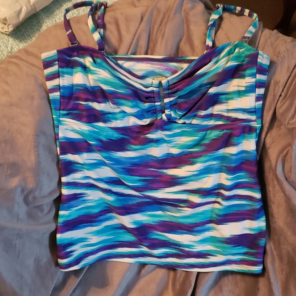 Chaps Tankini Bikini Top